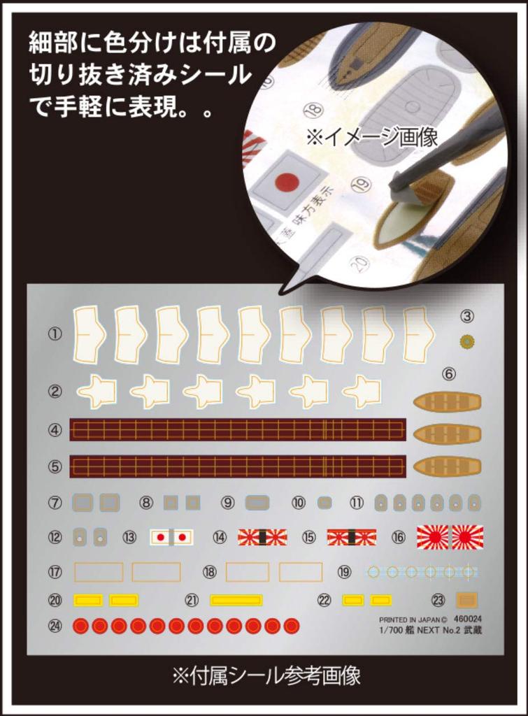 [Bonus] 1/700 Ship NEXT Series No.2 Japanese Navy Battleship Musashi Plastic Model