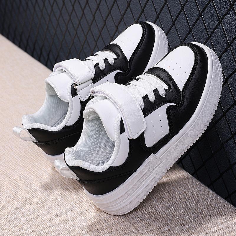 Children's Little White Shoes 2025 Autumn New White Sports Shoes, School Girl White Shoes, Air Force Board Shoes