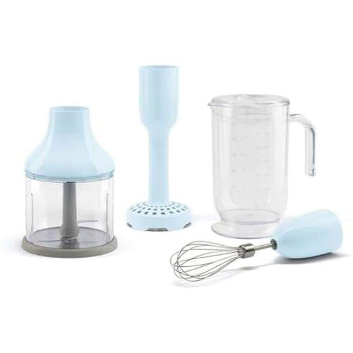 Mixeur à main SMEG HBAC11PB - Set de 4 accessoires - Bleu pastel - Fonction impulsion