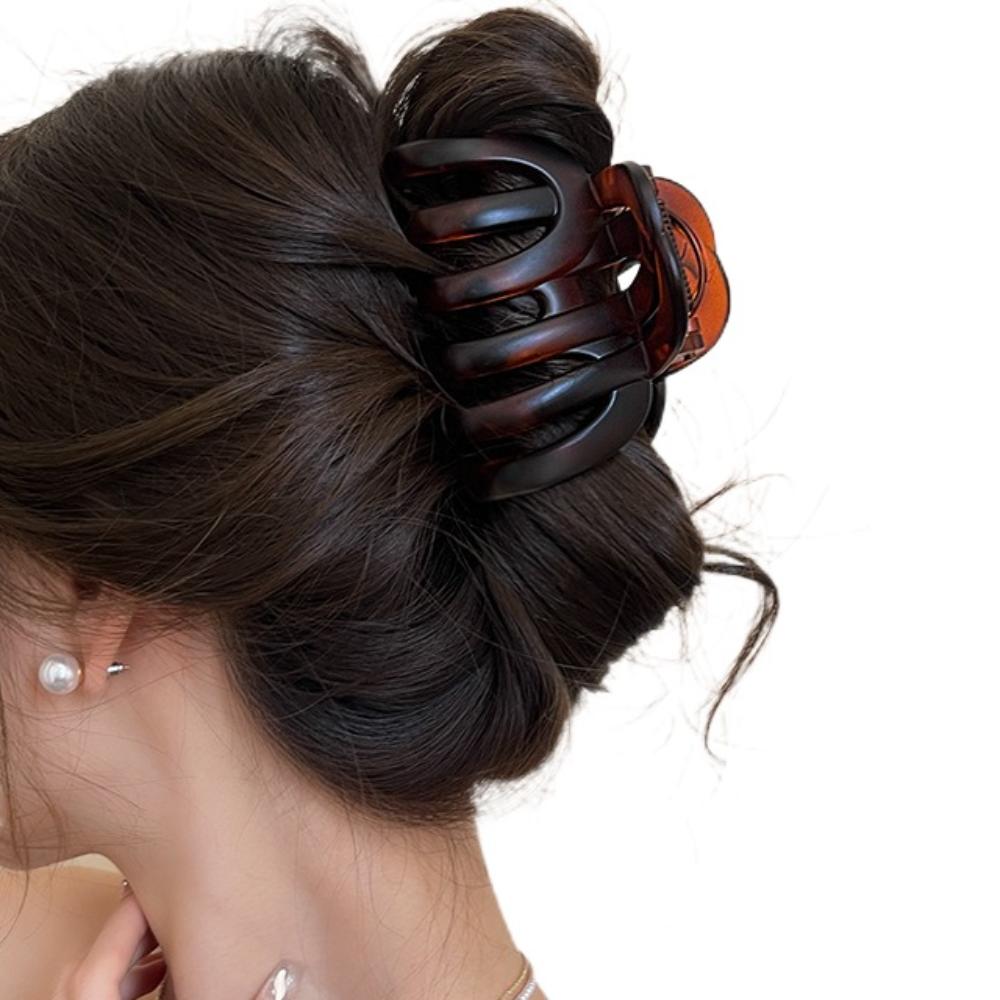 Updo French Style Pumpkin Hair Claw Large Cute Hair Grab Temperament 9cm/3.54inch Shark Clip Female