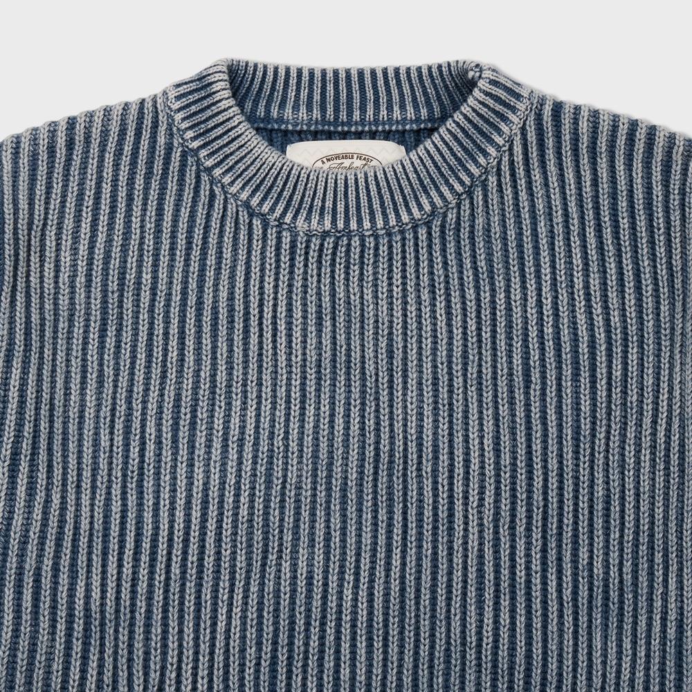 AMFEAST Everyday Washed Round Knit Blue