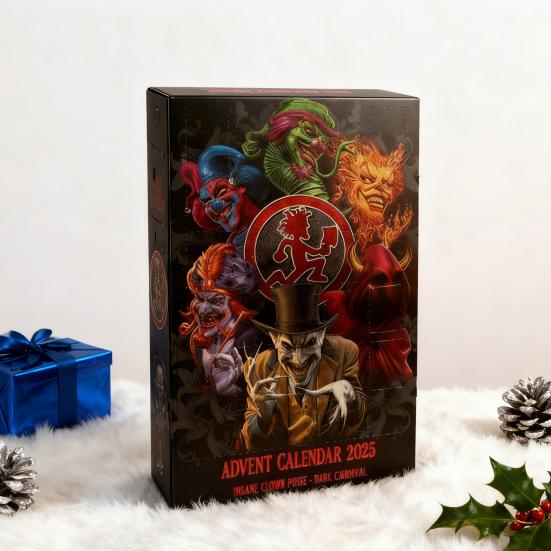 2025 Crazy Clowns Adventní kalendář Krabička Akrylová ozdoba Temný karneval Ozdoba na vánoční stromek Odpočítávání Sváteční dekorace