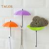 Crochets muraux pour parapluie, porte-monnaie, porte-clés, installation simple, multicolores, polyvalents, adhésifs 3D, décoratifs