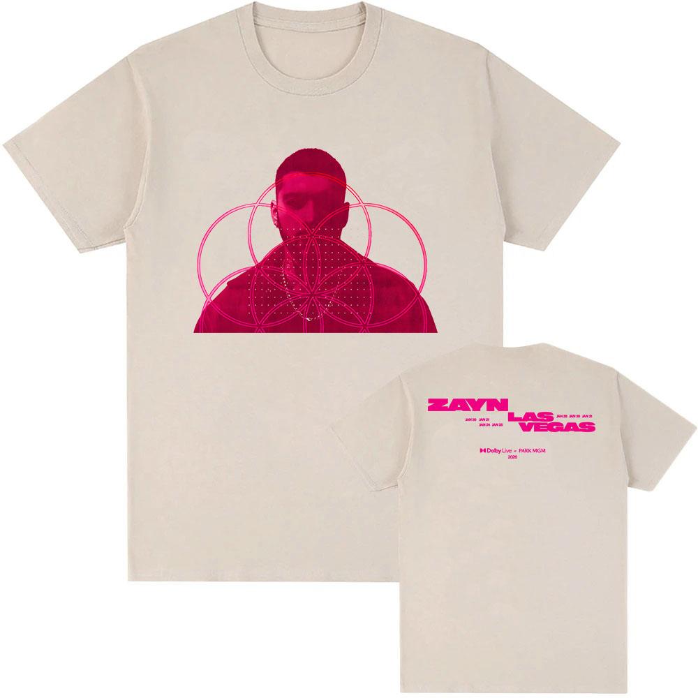 

Zayn Malik Las Vegas Tour 2026 T-shirt Short Sleeve Cotton Casual Tshirts Unisex Streetwear Graphic Print T Shirt XS