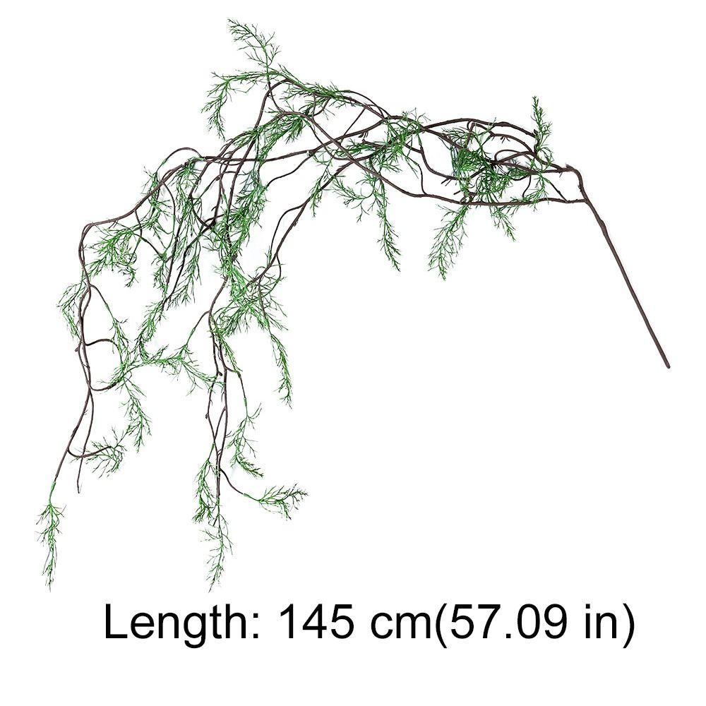 Simulated Green Artificial Black Bone Vine Evergreen Flexible Fake Hanging Ivy Plants Built-in Wire DIY Ornamental Vines Garden