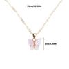 Elegant Butterfly Acrylic Pendant Necklace Sweet Stylish Jewelry Accessory for Women Trendy Gifts Ideas Casual Wear