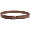 Damski pasek z prawdziwej skóry z owalną klamrą na bolec do sukienek i płaszczy