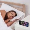 Upgraded Digital Alarm Clock, LED Clock for Bedroom, Electronic Desktop Clock with Temperature Display, Adjustable Brightness, Voice Control, 12/24H D