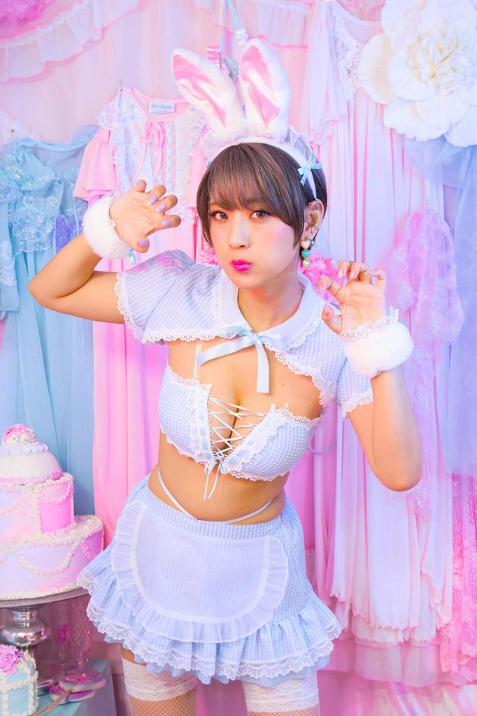 Clearstone SugarWhip Cosplay Halloween Bunny Maid Milk Blue Soda, Women's,