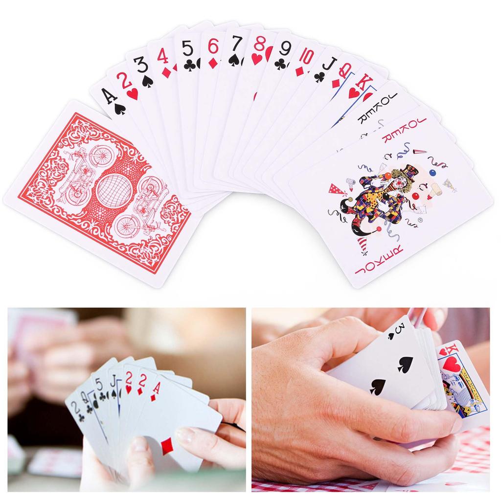 LotFancy 24 Paare Spielkarten Großpackung Pokergröße Standardindex 12 Blau und 12 Rot für Canasta Karten Casino Qualität Pokerkarten Blackjack, Euchre,