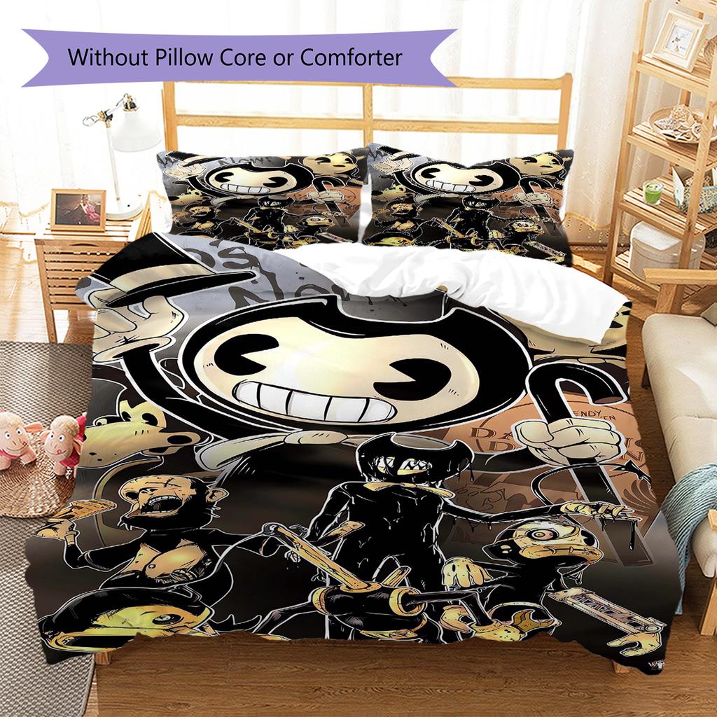 Bendy Pattern Bedding Quilt Set Quilt Cover Pillowcase Home Decoration Gift (1 * duvet cover + 2 * pillowcase, without core)
