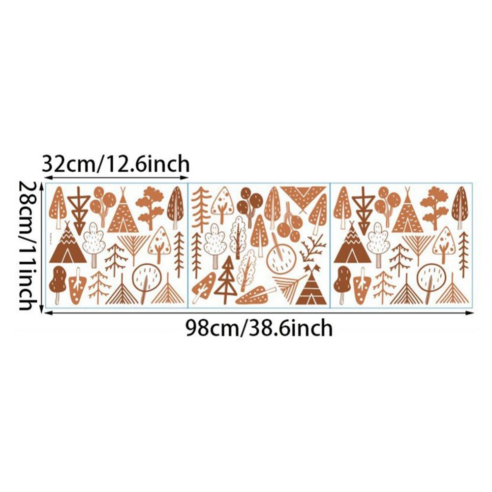 Wall Sticker Retro Small Flower Wall Decals Rainbow Alpaca Sticker