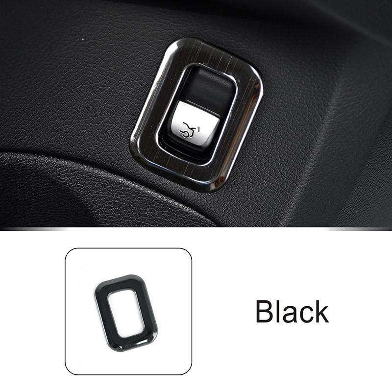 Car Door Trunk Switch Button Frame Stainless Steel Trim For Mercedes Benz C Class W205 GLC X253 2015- Interior Accessories