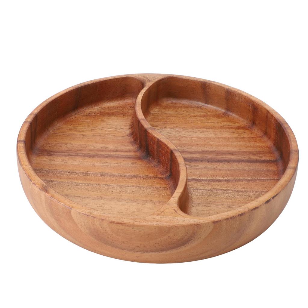 Nuts Storage Platter Tray Wooden Serving Tray Dessert Fruit Veggie Food Serve Plate for Party Family Dinner Holiday Home Warming