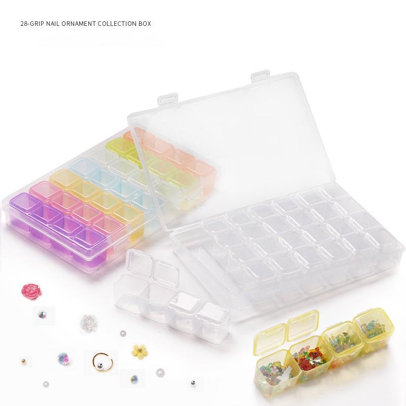 Transparent Plastic Storage Box For Small Component Jewelry Tool Box Bead Pills Organizer Nail Art Tip Case Container