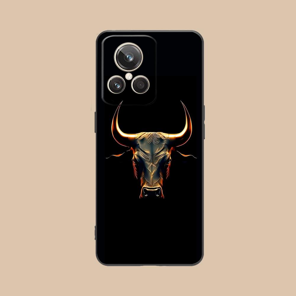 Bull Head Phone Case for Realme GT 8 Neo Pro C75 73 71 C67 65 C55 53 C35 31 C20 15 Soft TPU Shockproof Cover