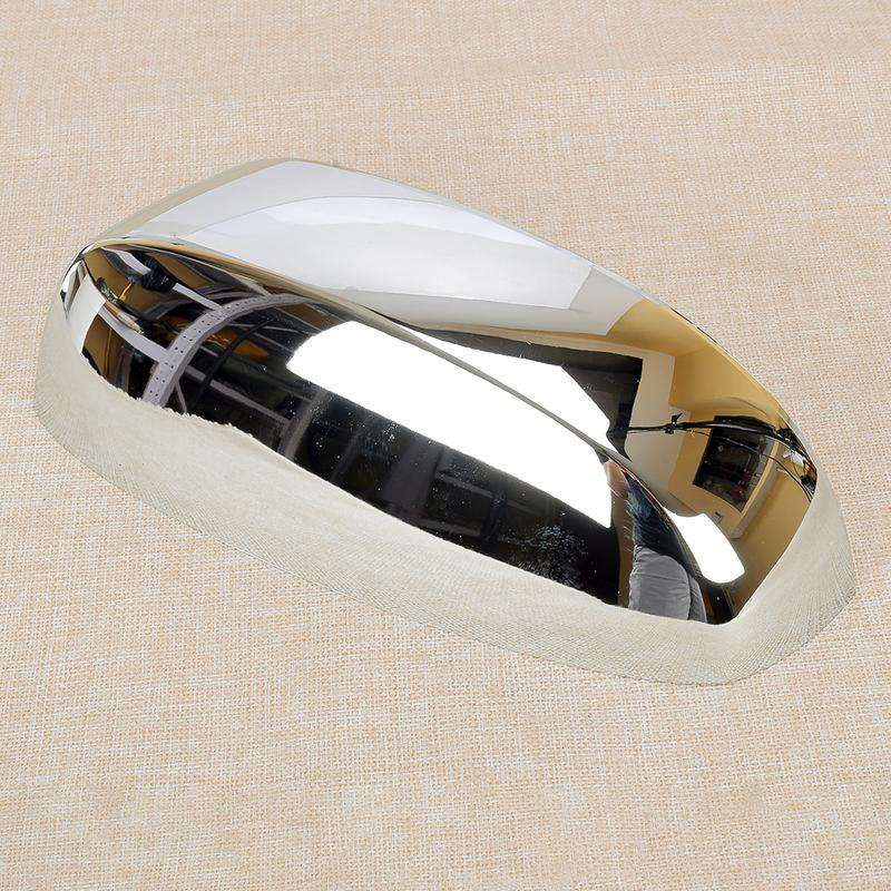 New 1 Pair Side Mirror Top Trim Cover Fit for Chevrolet Silverado Avalanche Tahoe GMC Sierra 1500 2007-2013 Chrome Style Plastic