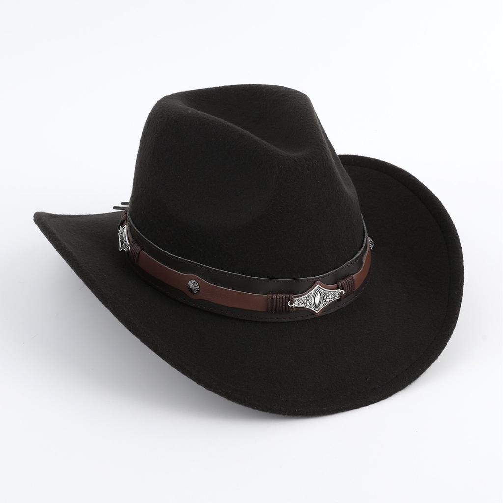 Tibetan western cowboy top hat new ethnic style hot sale men's and women's casual top hat party jazz hat