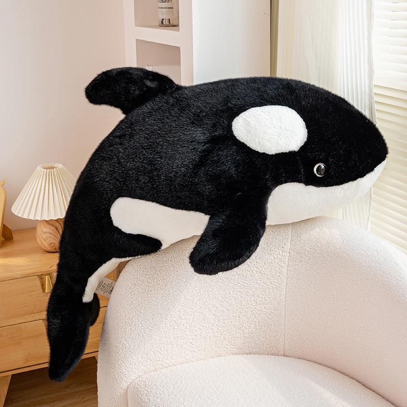 Gevuld Groot Formaat Blauwe Walvishaai Dolfijn Pluche Speelgoed Cartoon Zee Dieren Zeehond Pluche Speelgoed Verjaardagscadeaus 70cm