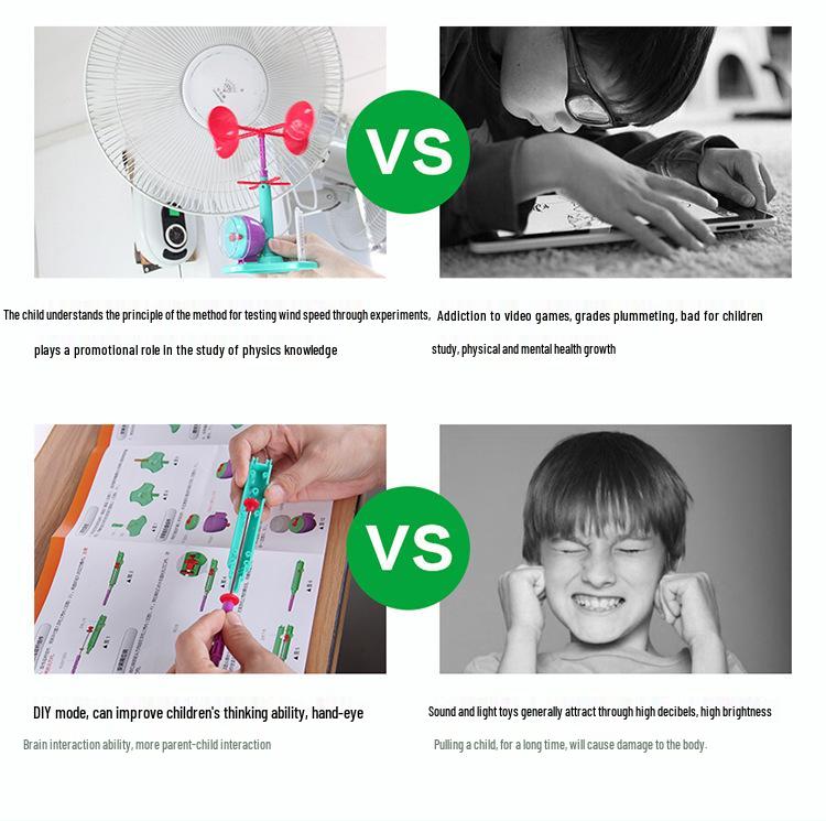 Children's Educational Science DIY: Wind Speed & Direction Experiment Model