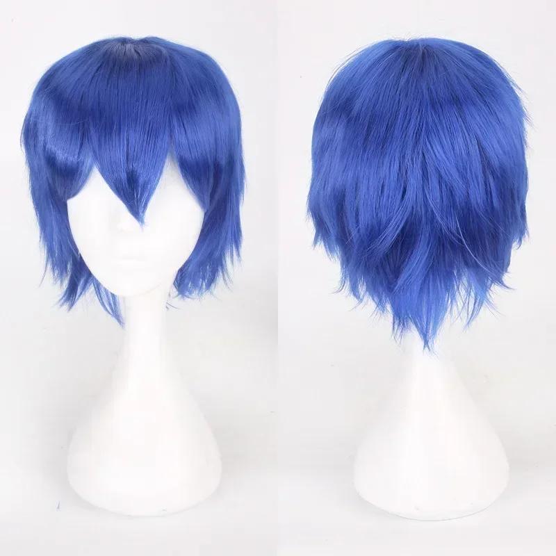 Anime Mystic Messenger 707 Cosplay Synthetic Wig Short Red Orange Heat Resistant Hair Cosplay Wigs