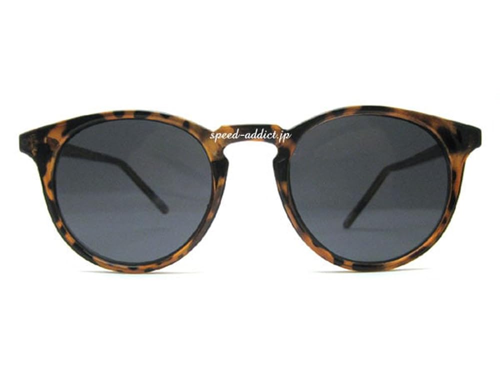FLAT LENS BOSTON SUNGLASS Lens Boston Tortoiseshell x Smoke [SPEED ADDICT] (Flat Sunglasses)