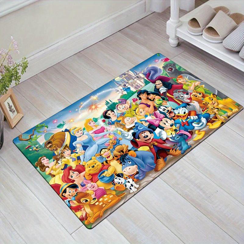 

1 шт. Ковер с рисунком Микки Мауса и Минни от Disney, Коврик для зоны, Нескользящий ковер, Коврик для пола, стирающийся вручную, Подходит для гостиной, спальни, Декор для дома 60cm by 90cm