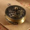 Dragon and Phoenix Large Incense Burner, Incense Cone Burner, Tea Burner, Aromatherapy Machine, Three-legged Alloy Incense Burner, Zen-style Incense