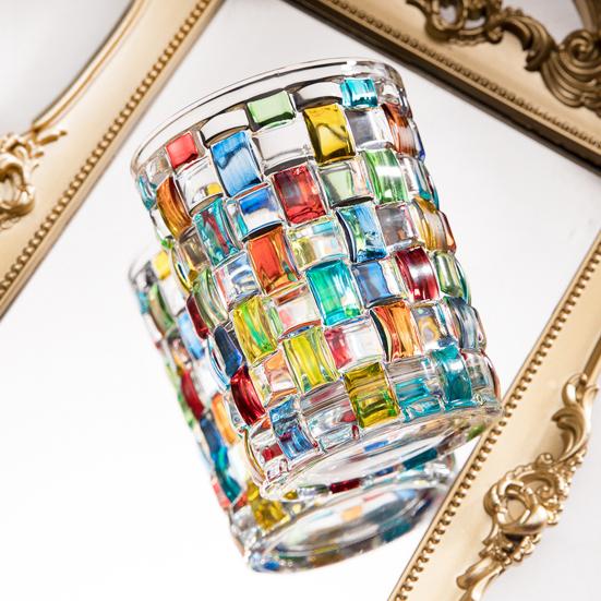 Colorful Hand-Painted Whisky Glasses Gothic Rock Style Wine Glass Dazzling Colored Soda Lime Glassware