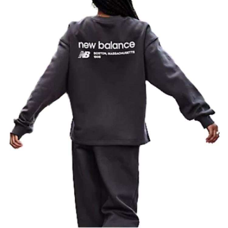 New Balance Sweatshirts Women's Gray Crew Neck Moderate Regular WT33532-ACK