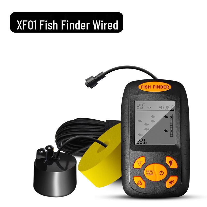 Sonar Fish Detector Probe: Wired Depth Finder for Fishing