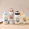 New Cute Drop-Proof Kids' Thermos Bottle - Large Straw Cup with Cartoon Design