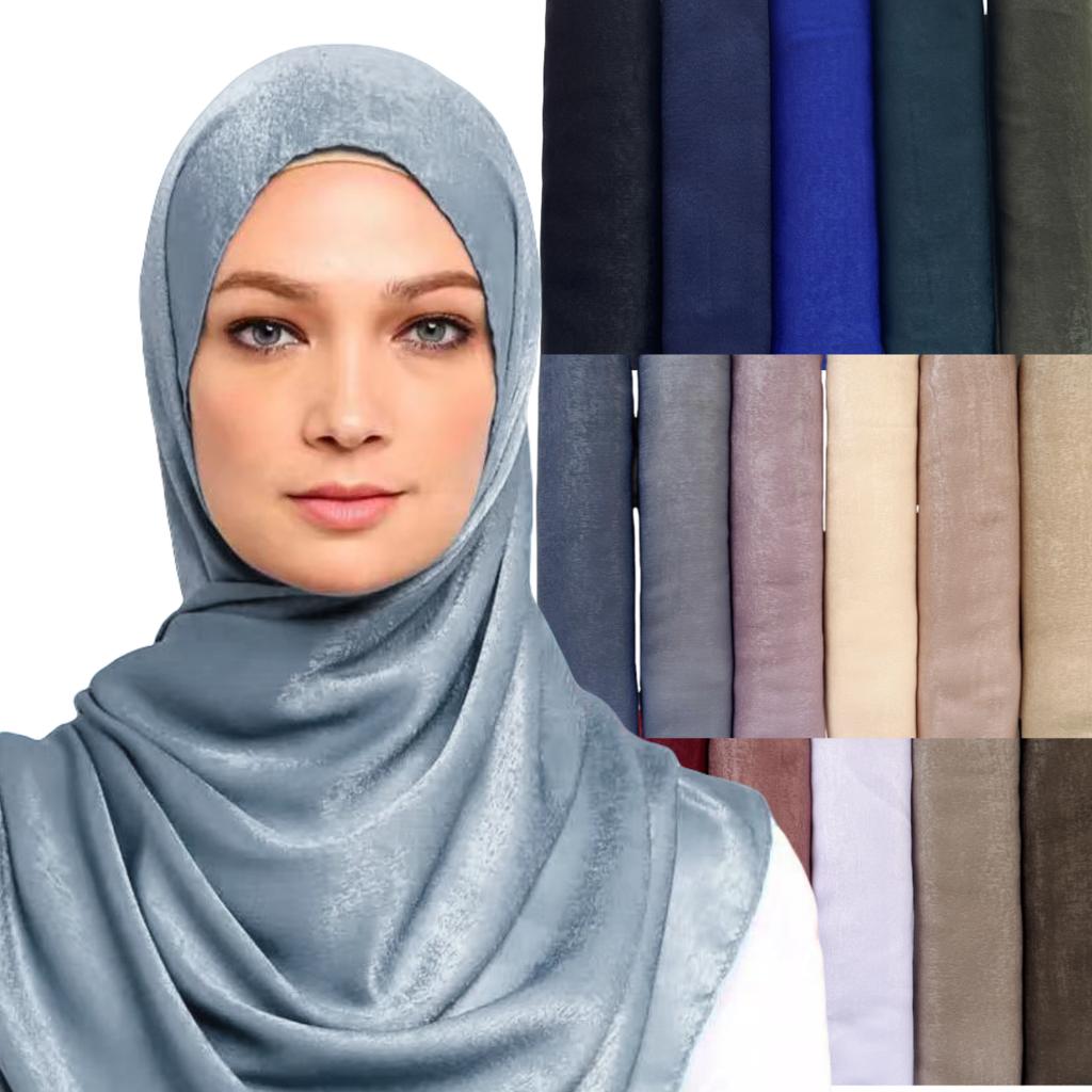 16 colors Women Velvet Winter Scarf Medina Silk-like Hijab Two Different Sides Scarfs Luxury Brand Designer Bufandas
