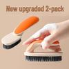 Soft Bristle Multipurpose Shoe & Laundry Cleaning Brush with a Round Handle - Gentle on Clothes