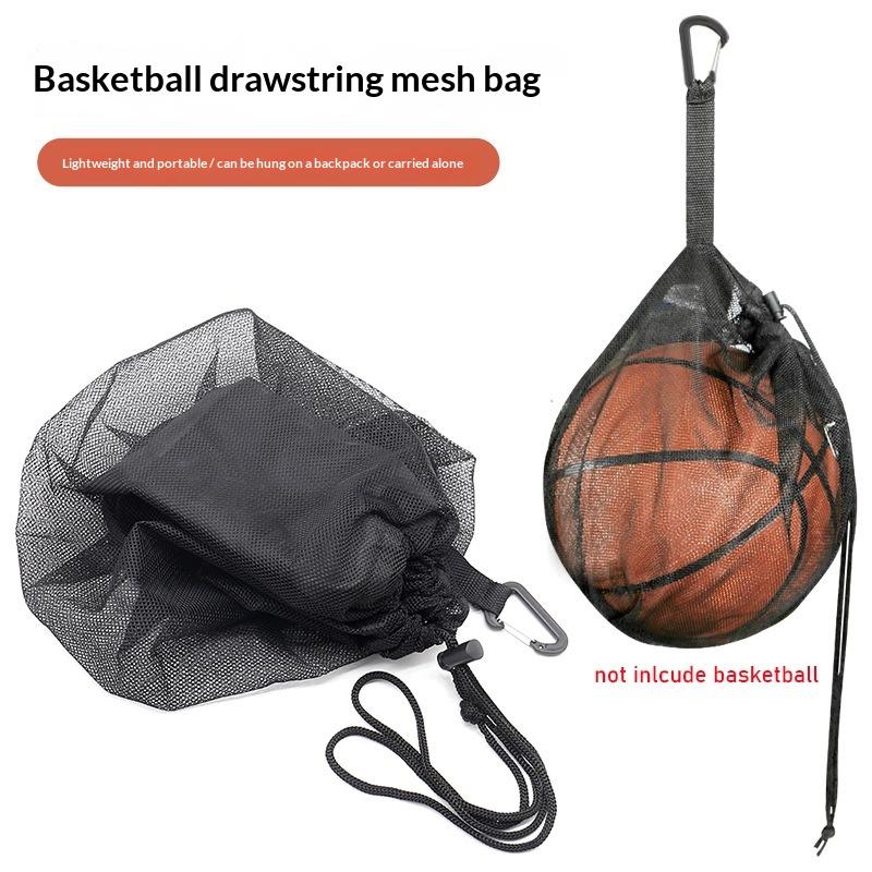Basketball Drawstring Net Bag Portable Large Capacity Sports Training Ball Storage Bag Basketball Volleyball Net Bag Fitness Bag