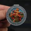 Yousheng St. Christopher Visor Clip for Car Zinc Alloy Religious Medal with "Protect Us" Prayer Spiritual Gift for Drivers