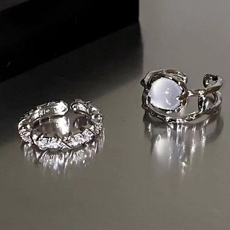 Moonstone Ring Women Opendesign Dainty Copper Jewelry For Fashion Lovers