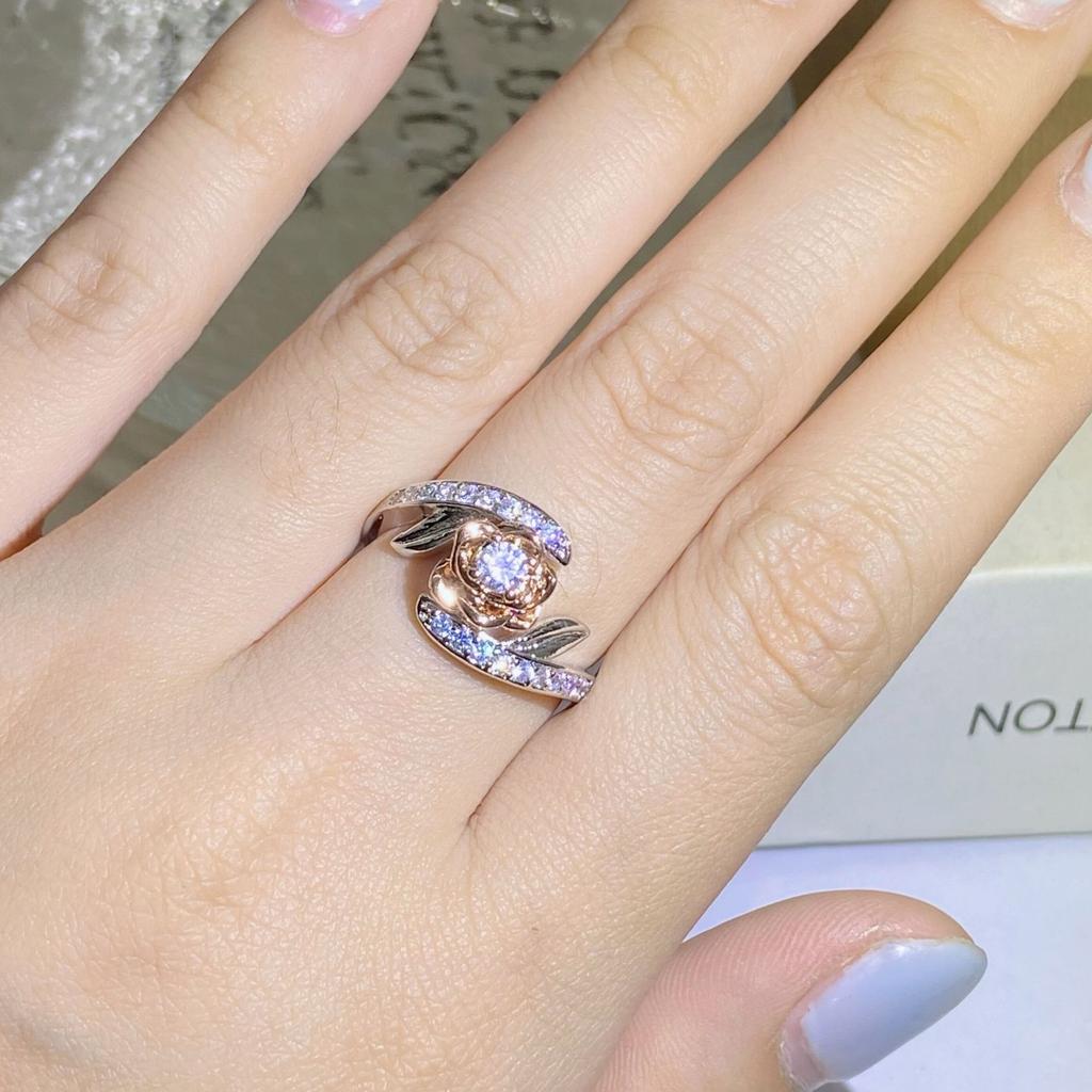 Zircon Gift Gold Ring Female Rose Sub Jewelry Electroplating