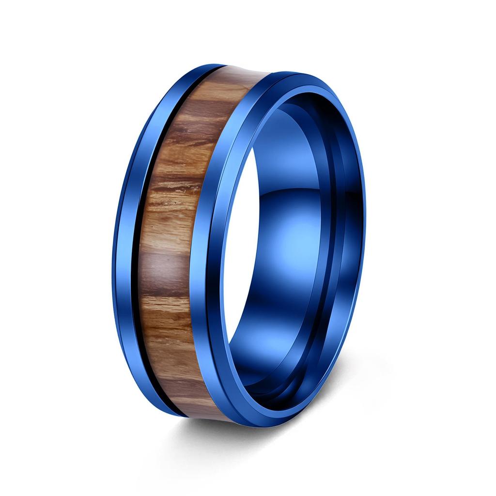 European & American-Style Teak Titanium Wedding Rings