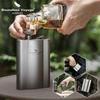 Boundless Voyage Titanium Hip with Stylish and Portable Whiskey Perfect for Solo and Outdoor Includes Storage Bag Flask, 180ml/240ml, Funnel,