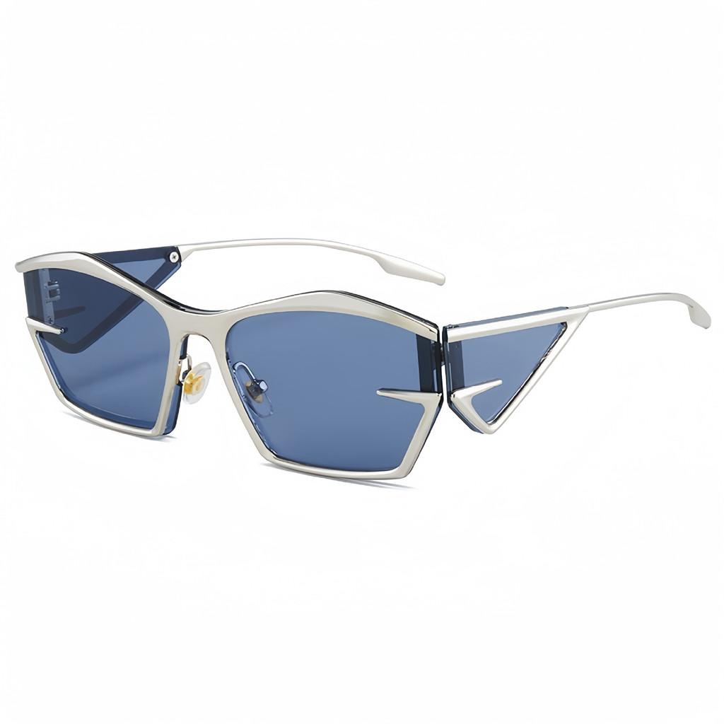 Y2k Futuristic Sunglasses With Uv400 Protection For Outdoor Fashion And Party Wear