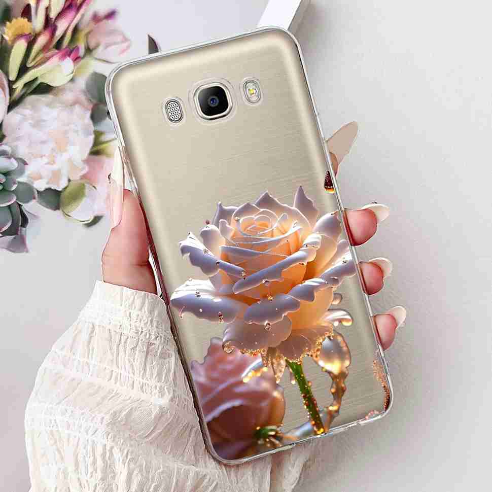For Samsung Galaxy J7 2016 SM-J710FN Cartoon Animals Soft Silicone TPU Cover For Samsung J7 Core SM-J701F Fashion Flowers Shell