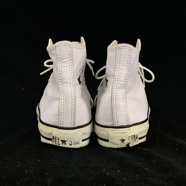 CONVERSE leather high-cut sneakers 25.5 US7 off-white(USED)