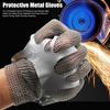 1Pc Cut Resistant Gloves A9 Protection Level Stainless Steel Safety Anti Cutting Gloves Adjustable Wrist Strap Gloves