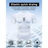 Men's Compression Shirt Quick Dry White Gym T-Shirt Black Mystical Symbol Print Workout Sportswear