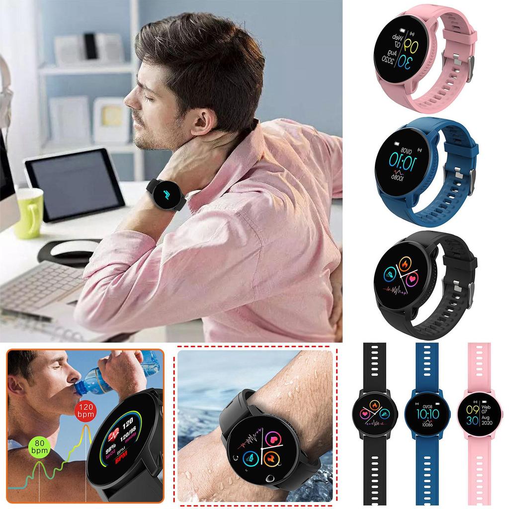 W9 Smartwatch Damski i Męski, Wodoodporny IP67 Smartwatch ze Śledzeniem Aktywności w Czasie Rzeczywistym, Monitorowaniem Tętna, Sportowy, Dla Androida i iOS