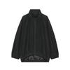 Womens Oversized Streetwear Jacket Black Loose Fit Stand Collar Zip Front Short Length Fall 2026