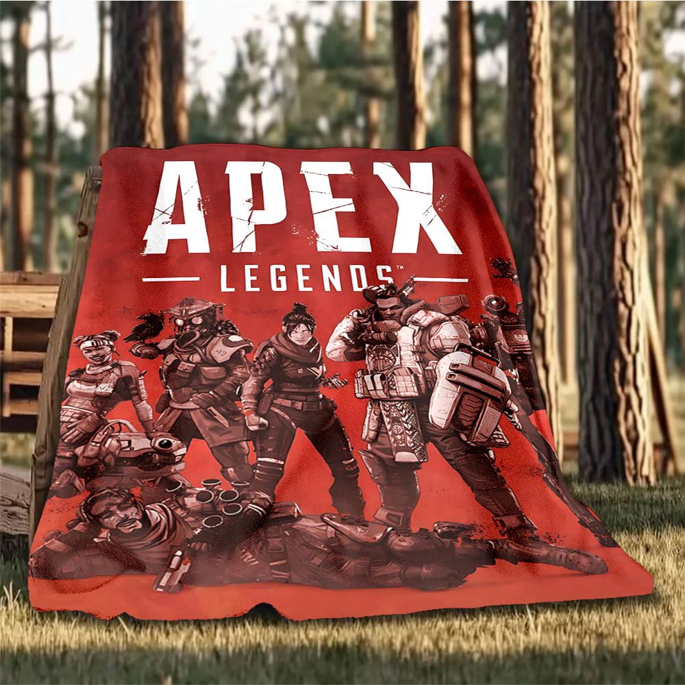 1pc Apex Legends Outdoor Flannel Blanket, Cozy & Warm Soft Te Playful Design, Napping Camping,