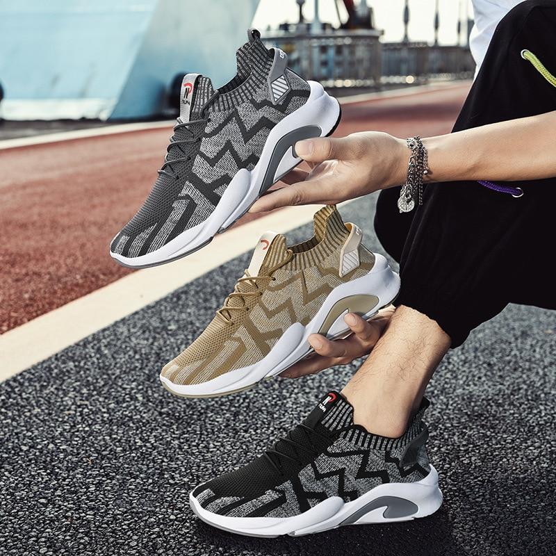 Men Shoes Mesh Breathable White Trendy Sneakers Men Original Casual Light Walking Big Size Man Tennis Shoe Footwear