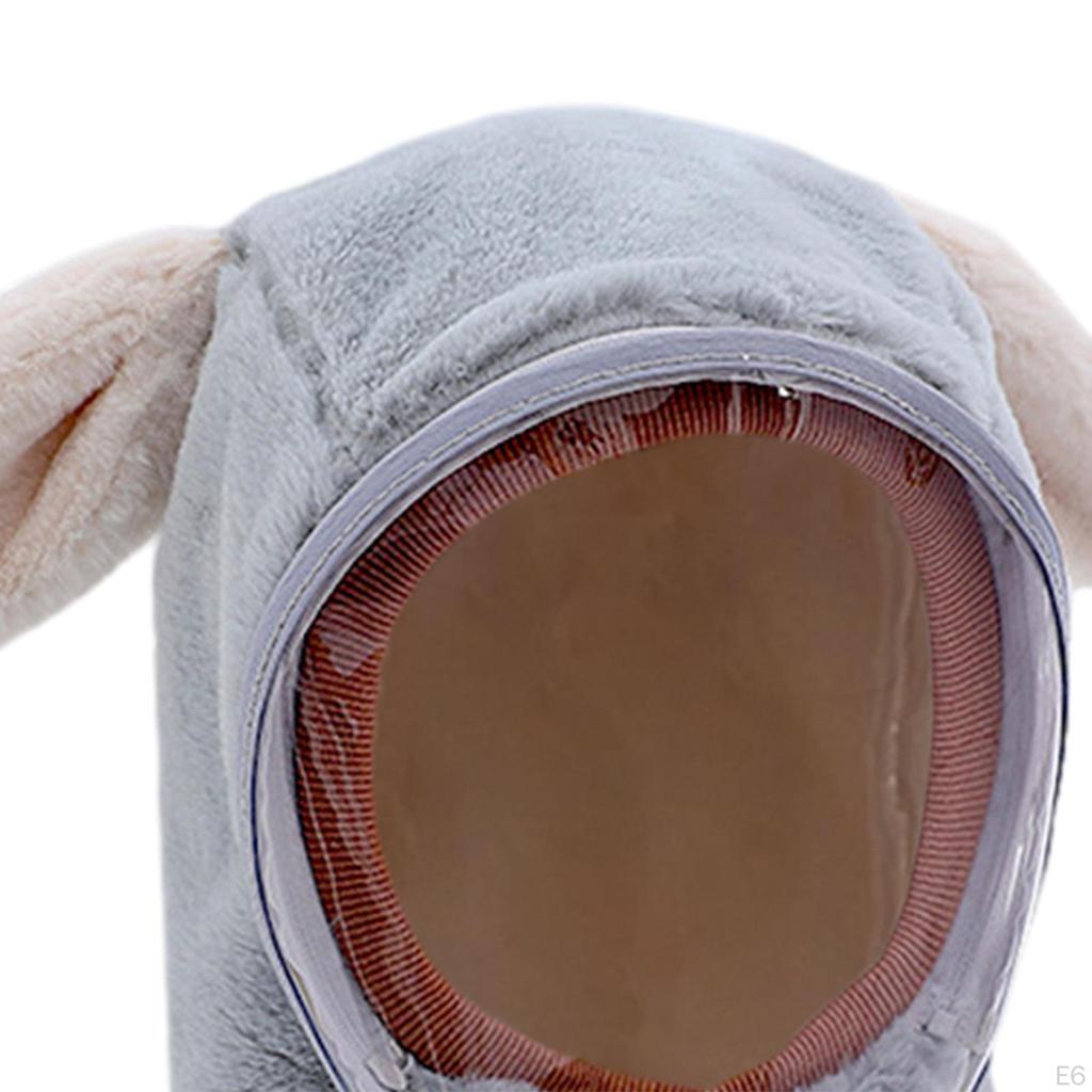 Gorro de invierno con diseño de orejas de animal y mascarilla para aventuras al aire libre